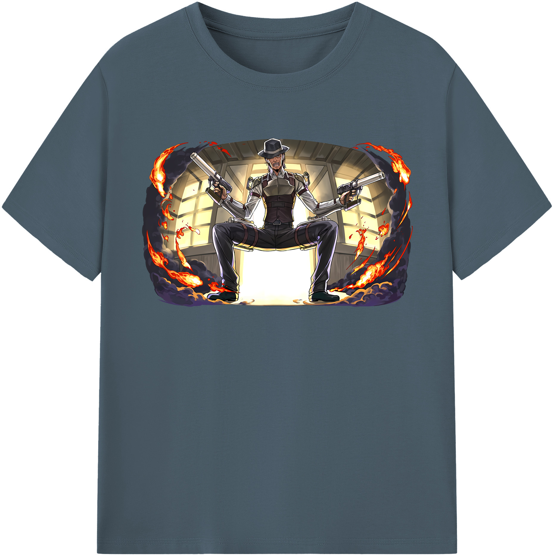 （画像用） 進撃の巨人 ケニー·アッカーマン Attack on Titan Kenny Ackerman 綿100％半袖Tシャツ（フロントプリント）